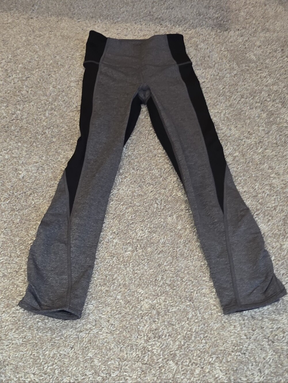 lululemon athletica Gray and Black Compression Leggings